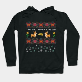 The Dog Hungry Pizza Ugly Christmas Sweater Hoodie